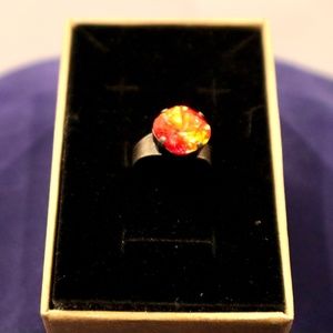 Swarovski Crystal Fireopal Ring